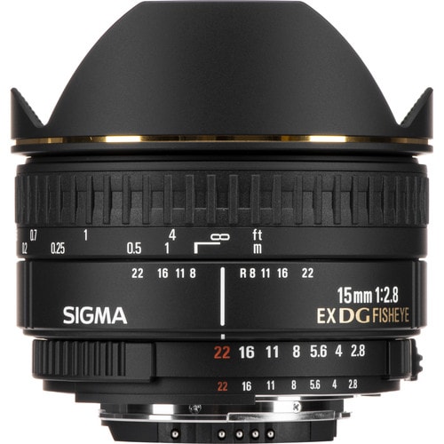 لنز سیگما Sigma 15mm f/2.8 EX DG Diagonal Fisheye برای نیکون