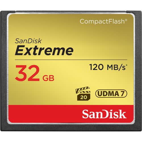 کارت حافظه سن دیسک SanDisk CF 32GB Extreme 800X 120mb