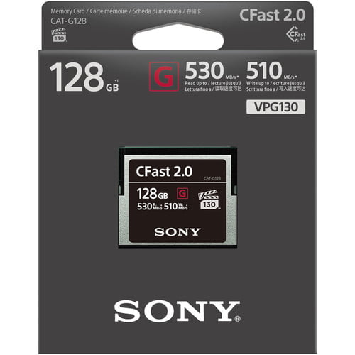 کارت حافظه سونی Sony 128GB CFast 2.0 G Series 3500X 530mb
