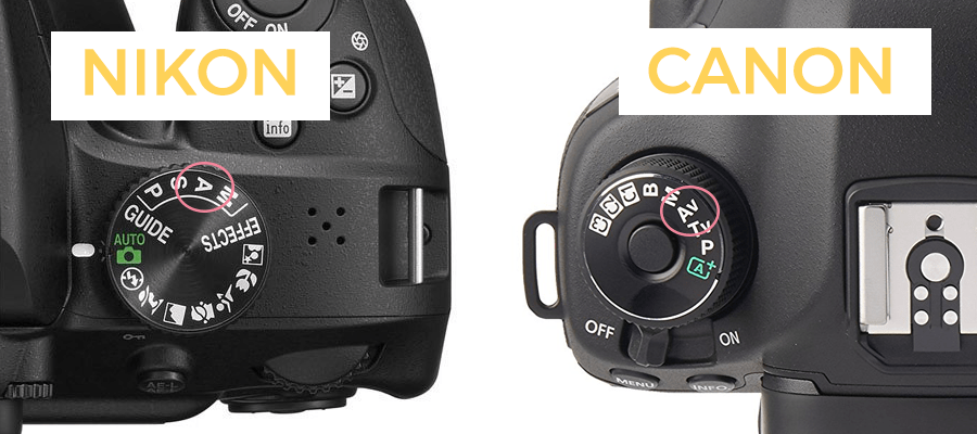 تنظیمات اولیت دیافراگم در دوربین های کانن و نیکون