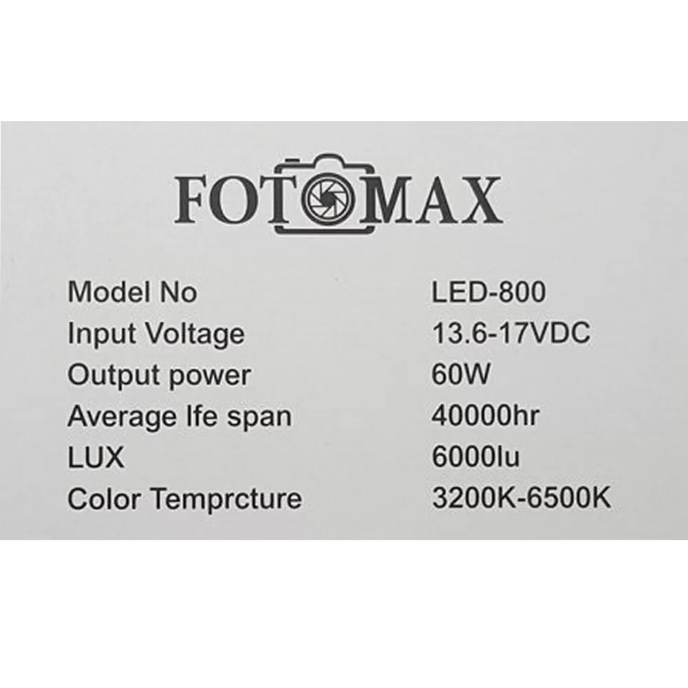 پنل نور ثابت فوتومکس Fotomax Led U800