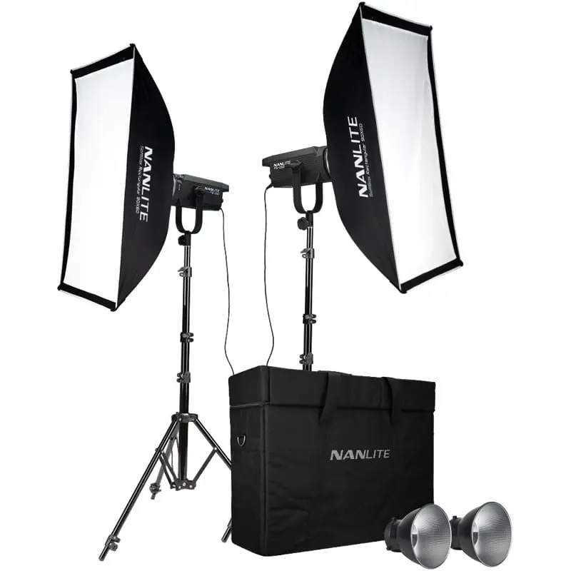 لوازم جعبه کیت نور ثابت نانلایت Nanlite FS-150 LED 2 Light Kit