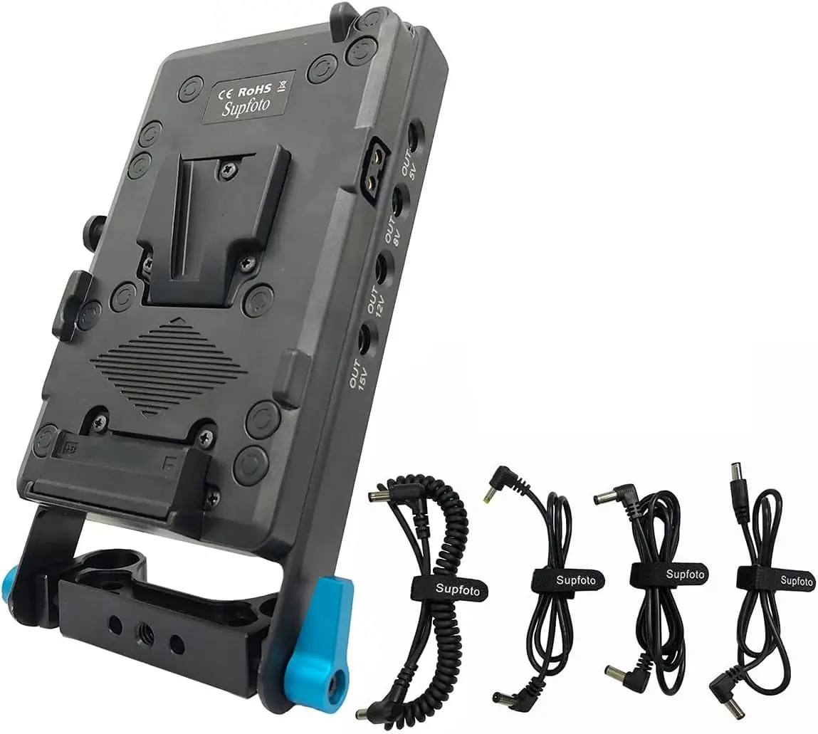 v-mount-battery-plate-15mm-rod-mount-1 پلیت باتری V-Mount Battery Plate 15mm Rod Mount