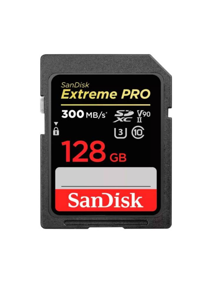 sandisk-128g-extreme-pro-sdxc-uhs-ii-u3-v90 کارت حافظه SDXC سن دیسک SanDisk Extreme PRO UHS-II U3 v90 سرعت 300MBps ظرفیت 128 گیگابایت