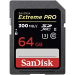 کارت حافظه SDXC سن دیسک SanDisk Extreme PRO UHS-II U3 v90 سرعت 300MBps ظرفیت 64 گیگابایت